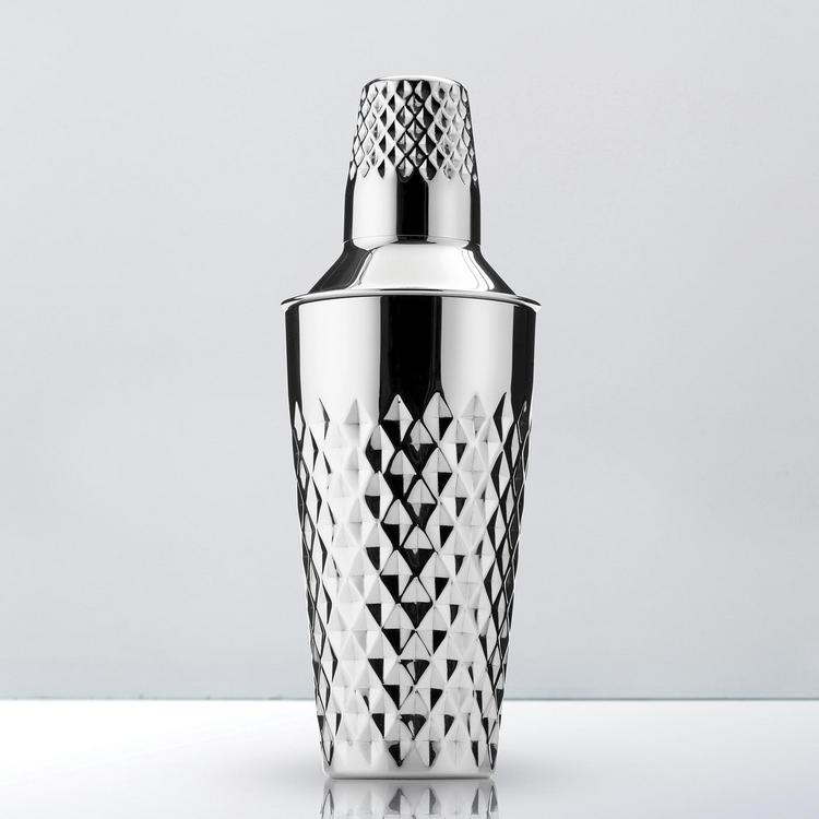 Viski Admiral Cocktail Shaker - Cut Crystal Tumbler with Stainless