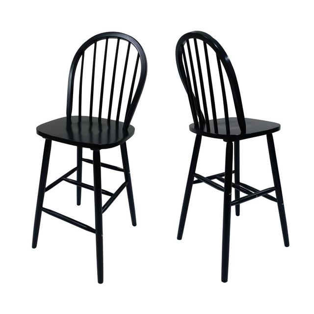 Set of 2 Tilbury Farmhouse Barstool Black - Christopher Knight Home