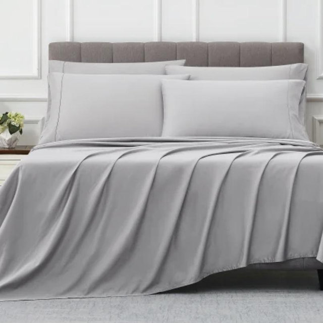 Kirkland Signature 680 Thread Count Sheet Set grey king