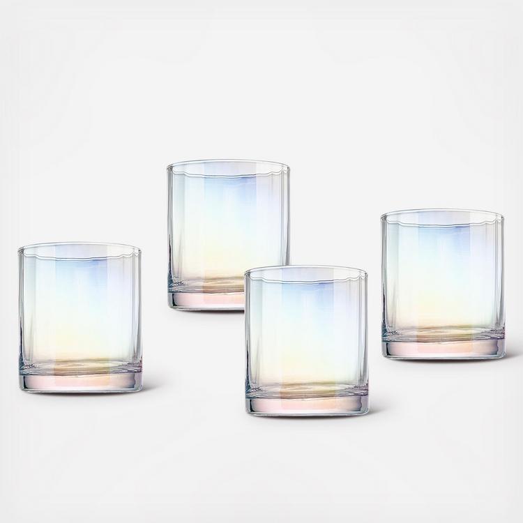 Iridescent Tumbler Glasses, Set of 4