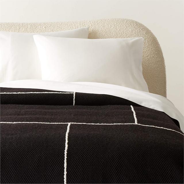 Berrini Handwoven Black King Bed Blanket