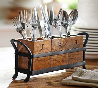 Vintage Blacksmith Flatware Caddy