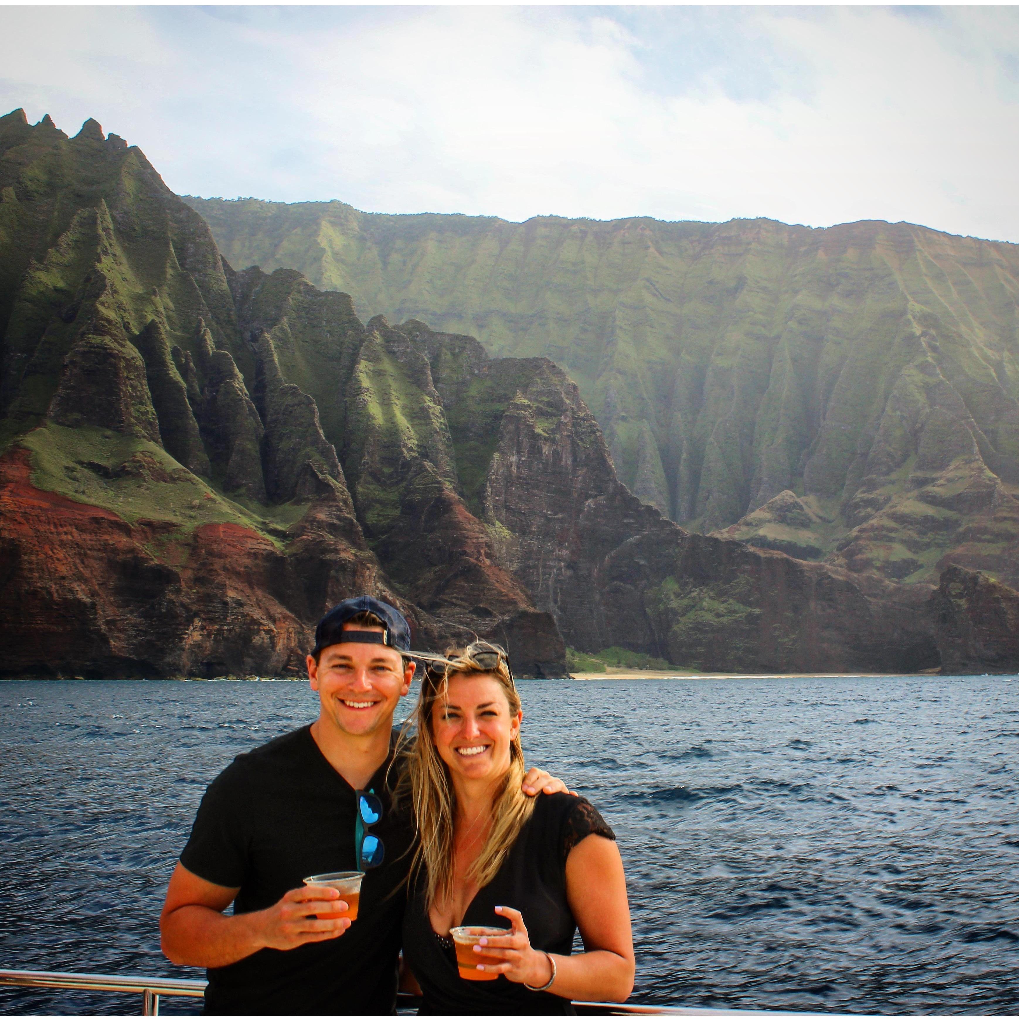 Cocktails off the Nā Pali Coast