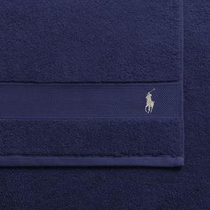 Polo Bath Towel - Newport Navy- Sand Polo Logo