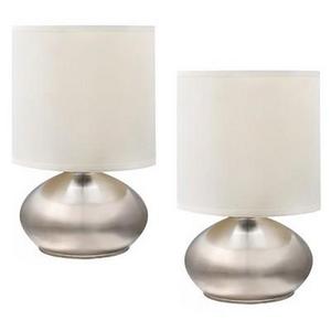 Table Silver Metal Table Lamp Set of 2 - Set of 2 - Catalina Lighting