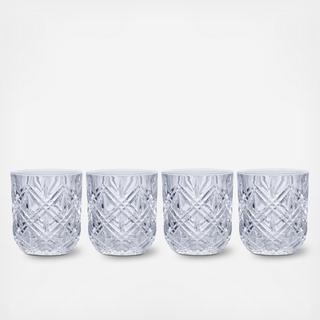 Claremont Double Old Fashioned Glass, Set of 4