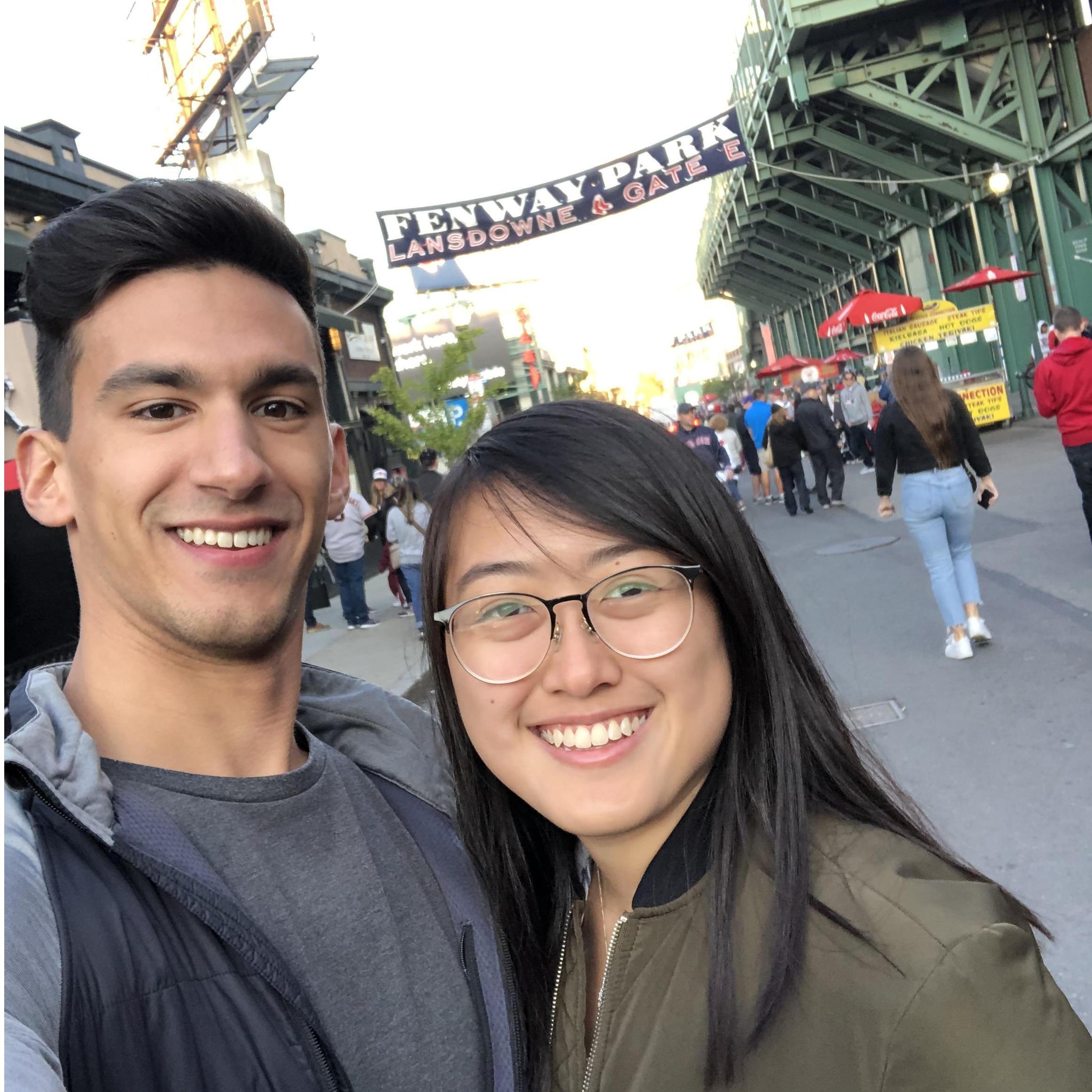 Initiation of becoming a Bostonian - going to a Red Sox game! We still don't understand baseball...