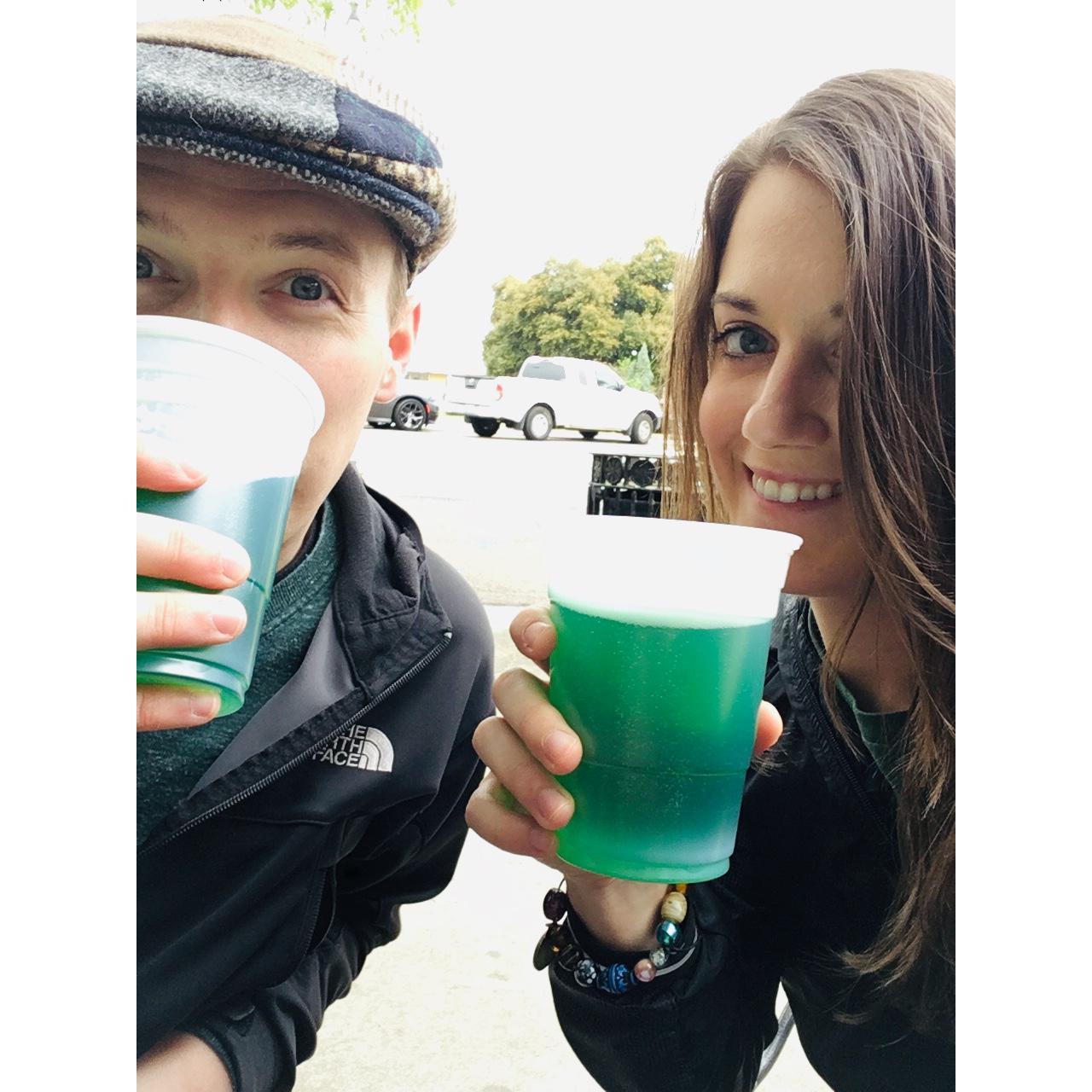 Green beer on Patrick's Birthday