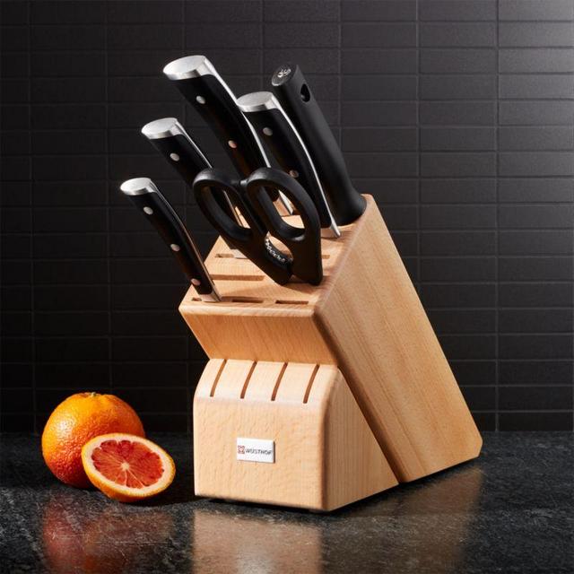 Wüsthof - Wusthof ® Classic Ikon 7-Piece Natural Wood Knife Block Set