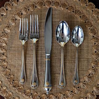 Berry & Thread Bright Satin 5-Piece Flatware Set, Service for 1