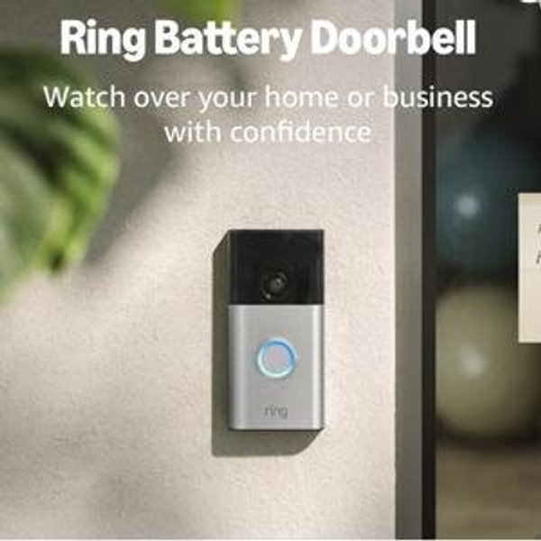 Ring Battery Doorbell, Satin Nickel
