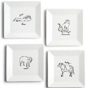 Animal Appetizer Plates, Set of 4, Created for Macy's