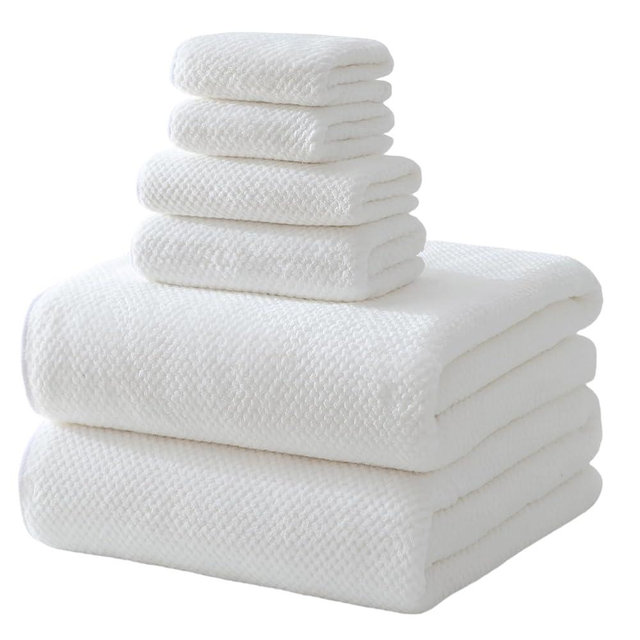 Akzpe 40x80 Inches Bath Sheets Towels for Adults Oversized Bath Towels Extra Large Luxury Super Soft Absorbent Quick Dry Microfiber (White,6PCS)