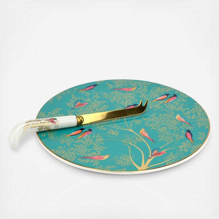 Portmeirion, Sara Miller Chelsea Cheese Plate & Knife Set | Zola