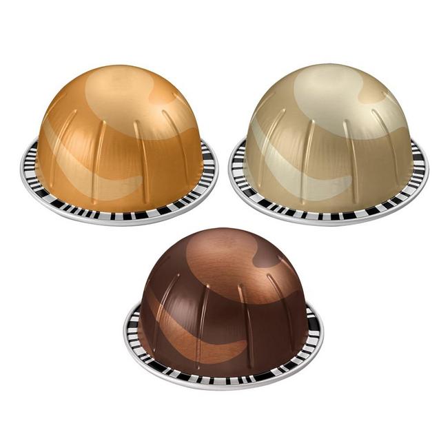 Barista Creations Assortment of Coffee VERTUOLINE ONLY 7.8 oz each 30 Pods - Rich Chocolate, Sweet Vanilla, Golden Caramel