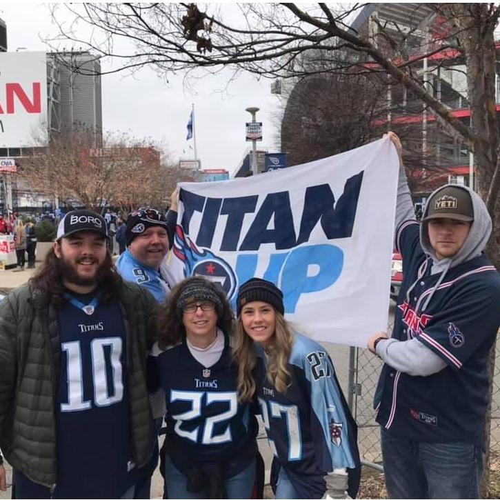 Living in Tennessee obviously means you have to be a Titans fan!!! We love going to the games with our family