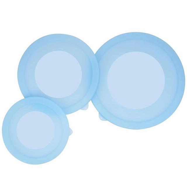 PUREKRA 3 Pack Silicone Replacement Lids for OXO 1.5-Quart, 3-Quart & 5-Quart Good Grips Stainless-Steel Mixing Bowls, See-Through Silicone Lids, Reusable Covers, Dishwasher & Microwave Safe