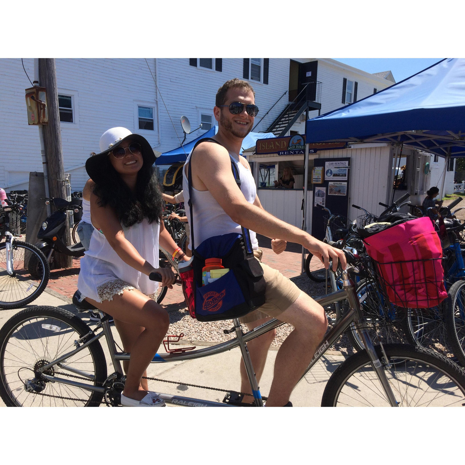 It all started with this cheesy tandem bike. Block Island 2016.