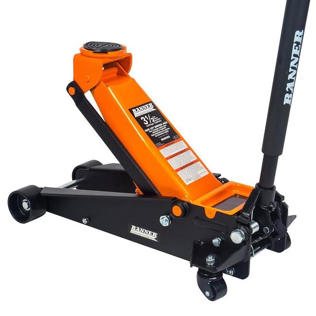 Blackhawk Banner 3.5 Ton Floor Jack - Professional Heavy Duty Hydraulic Lift for Car Truck SUV