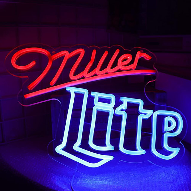 Vinray Millers Light Neon Signs for Wall Decor in Bar Pub Club,Handmade Led Light for Home Bar and Man Cave Decor,Wall Art Lighting for Restaurant Easy Hanging