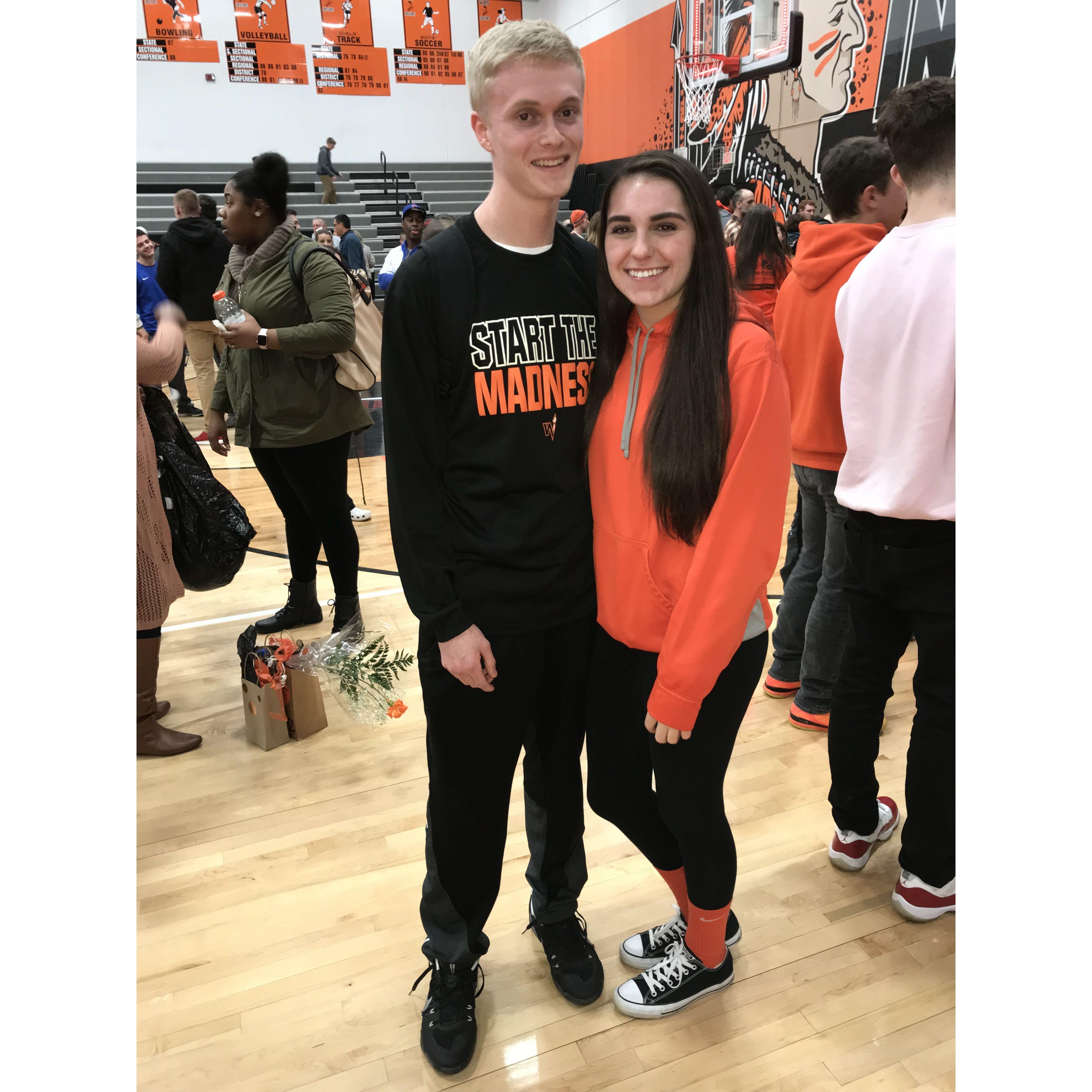 One of many high school basketball games!