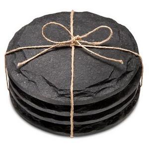 Round Slate Coaster Set of 4 Gray - Threshold™