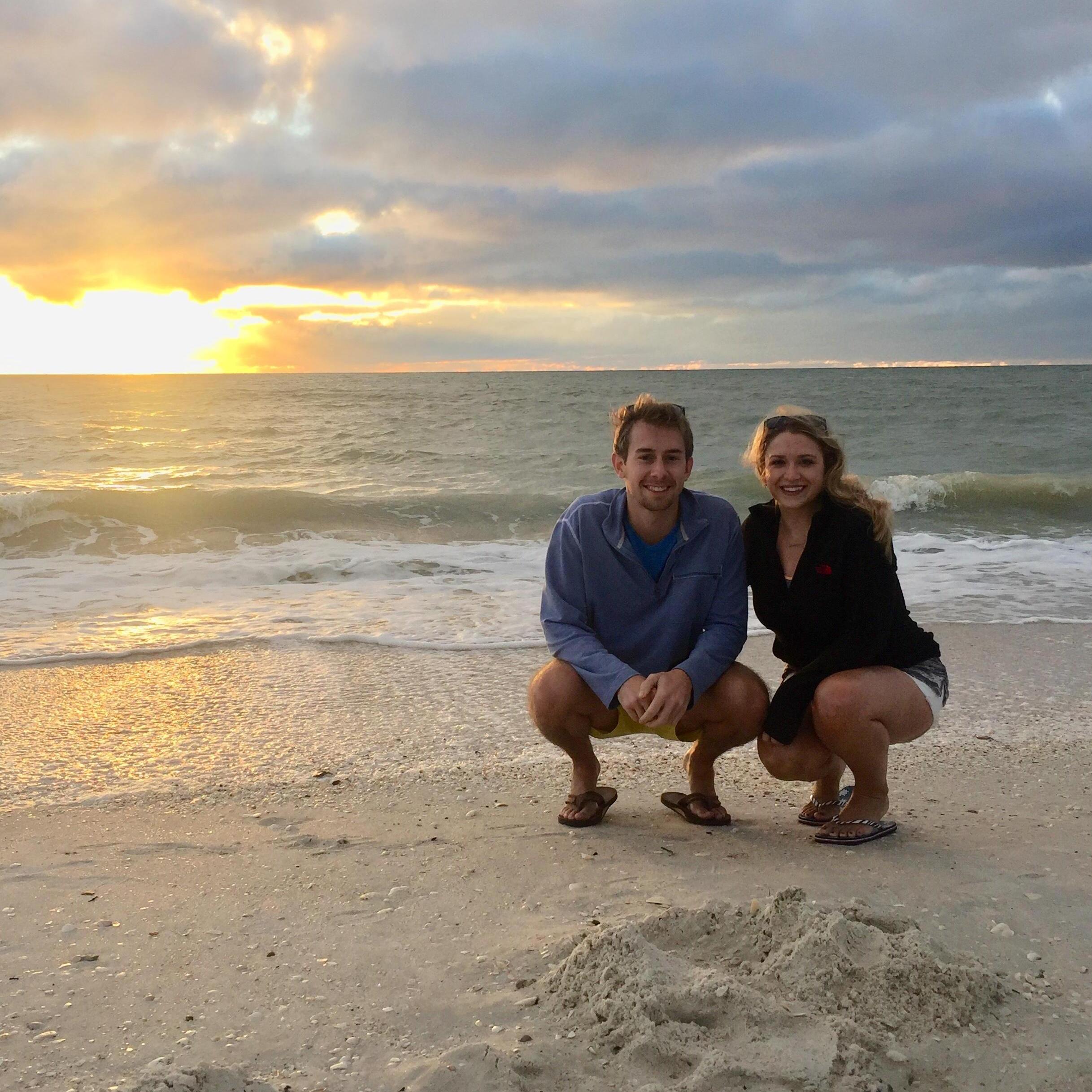 Soaking in the sunset at Bonita Beach, FL!