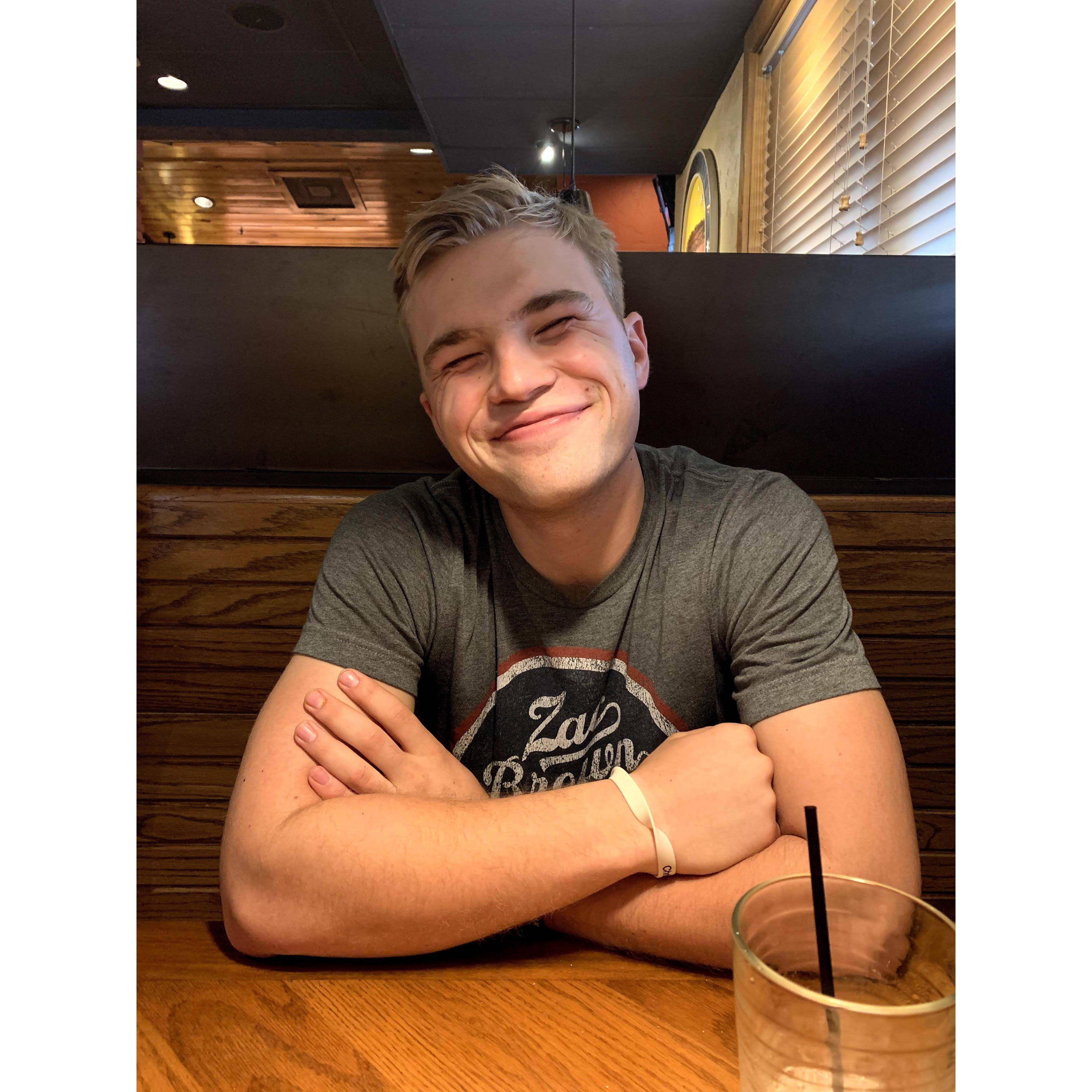 Our Outback Steakhouse date when I got offered a teaching job!!