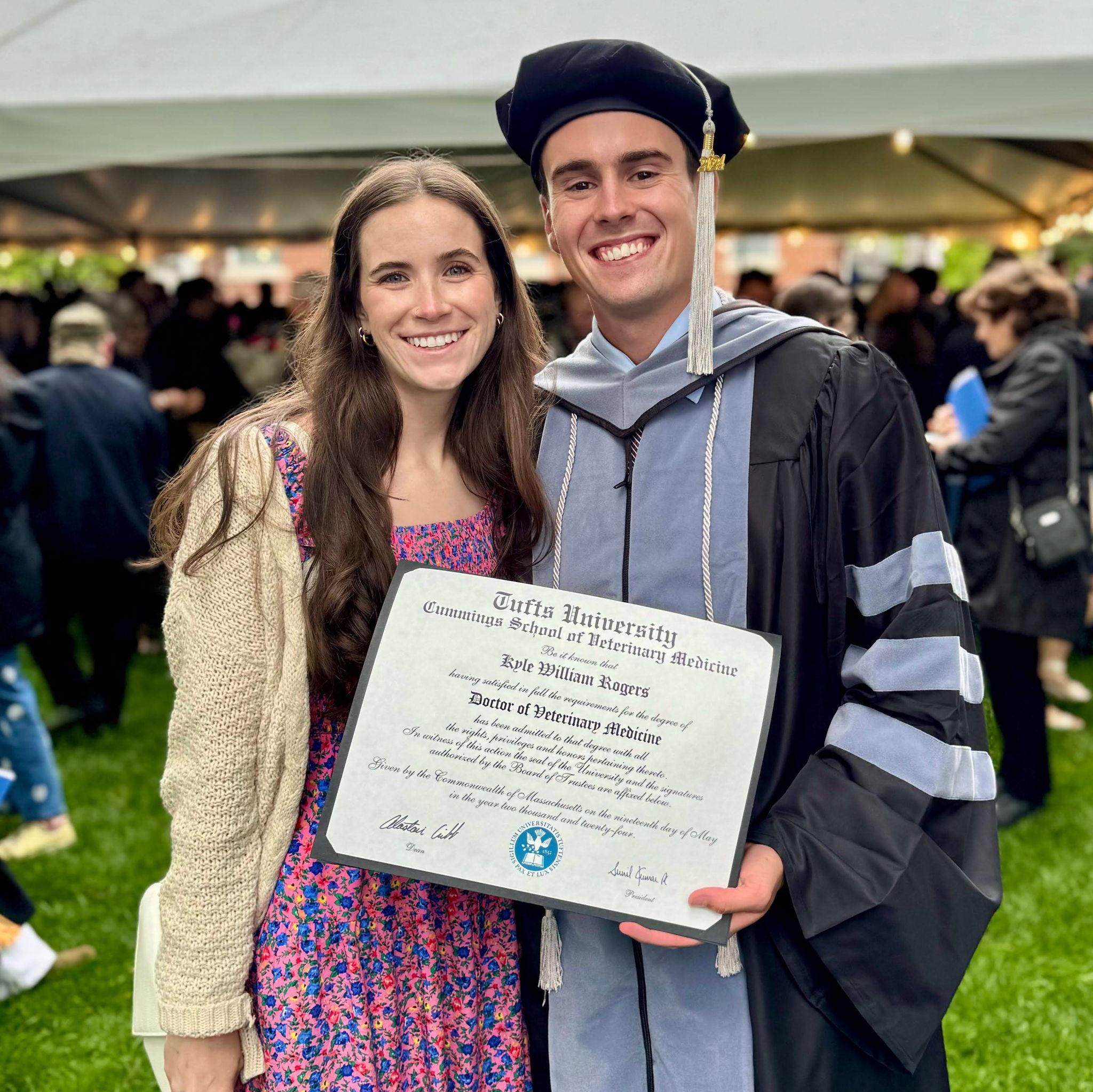 Kyle's graduation from Tufts veterinary school, 2024
