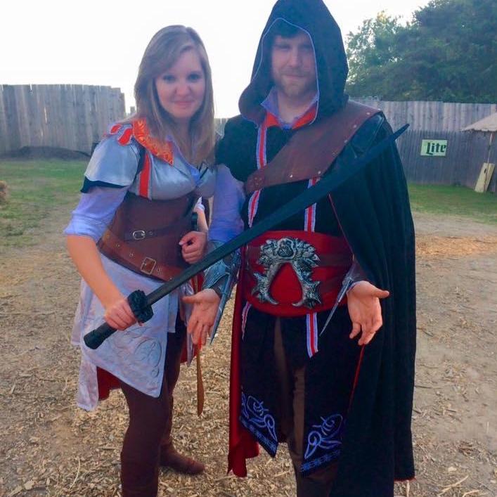 Hanging out at the Renaissance Festival dress in Assassin's Creed (Video Game).