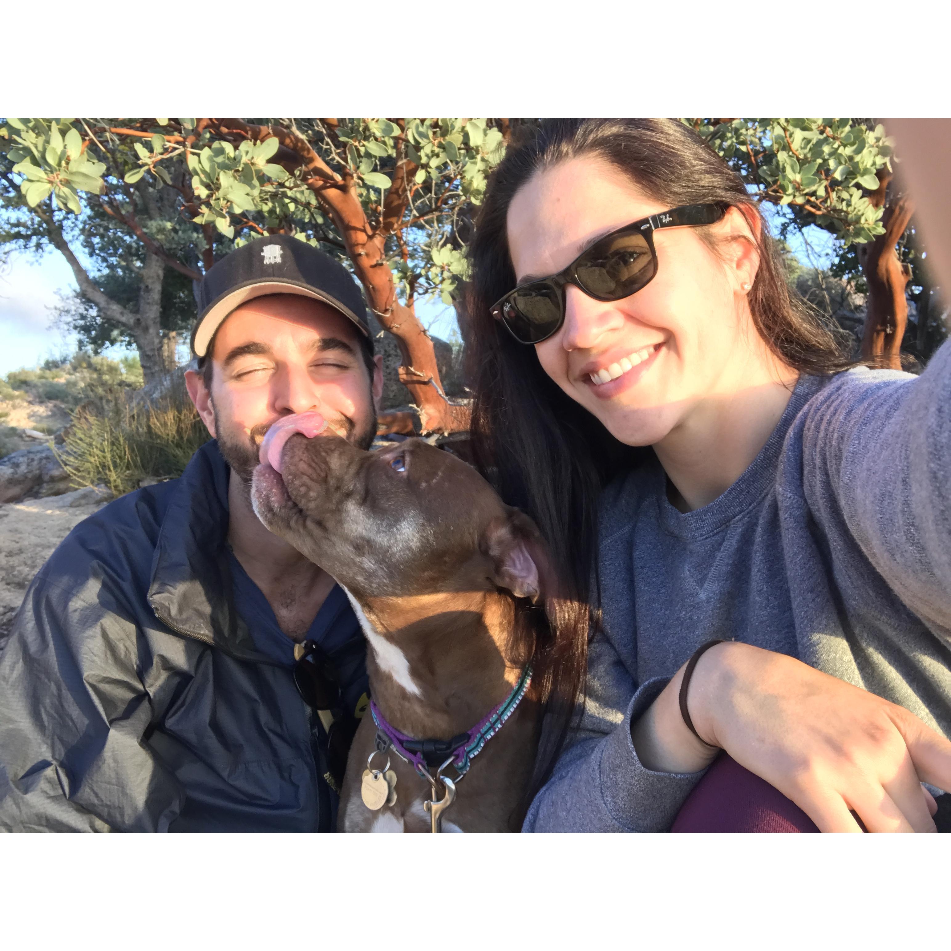 Us with our fur baby, Nala!