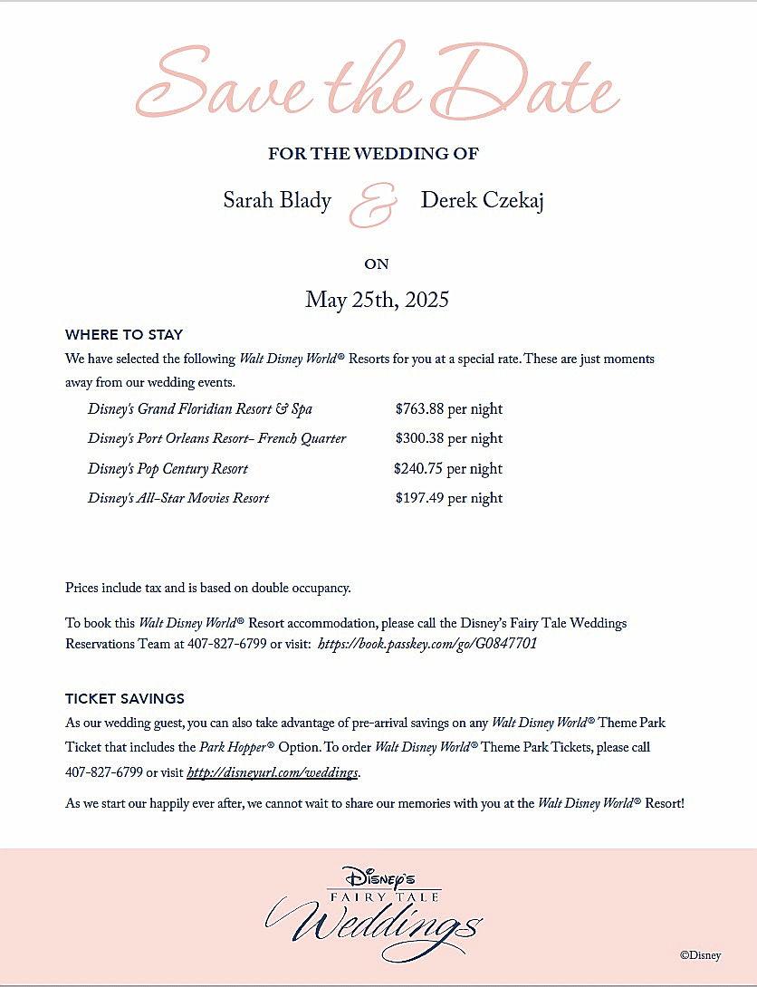 The Wedding Website of Sarah Blady and Derek Czekaj