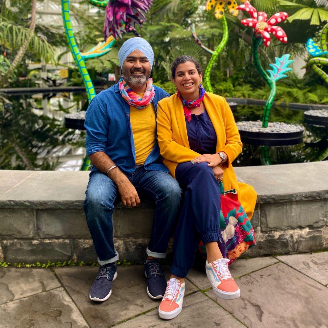 Low key coordinating at the Bronx Botanical Garden