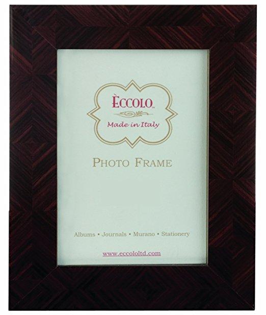 Eccolo Herringbone Parquet Brown, Holds a 4 x 6-Inch Photo