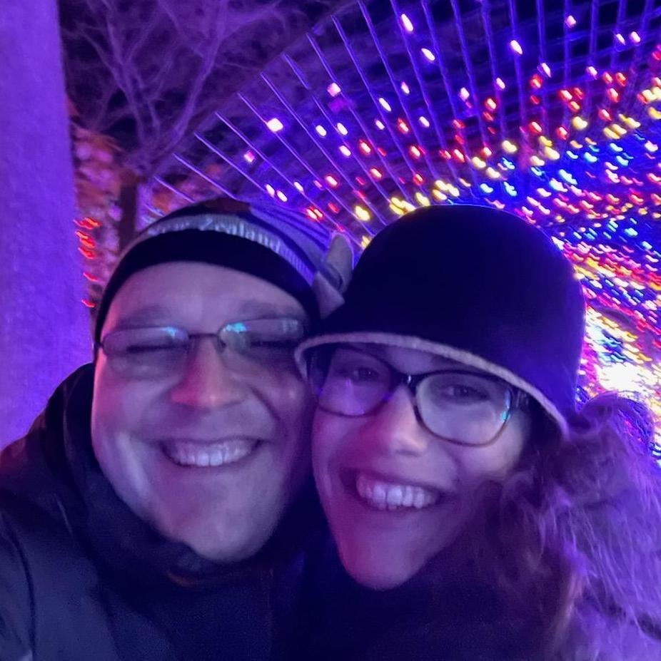 One of our first dates - Christmas lights in Maryland!