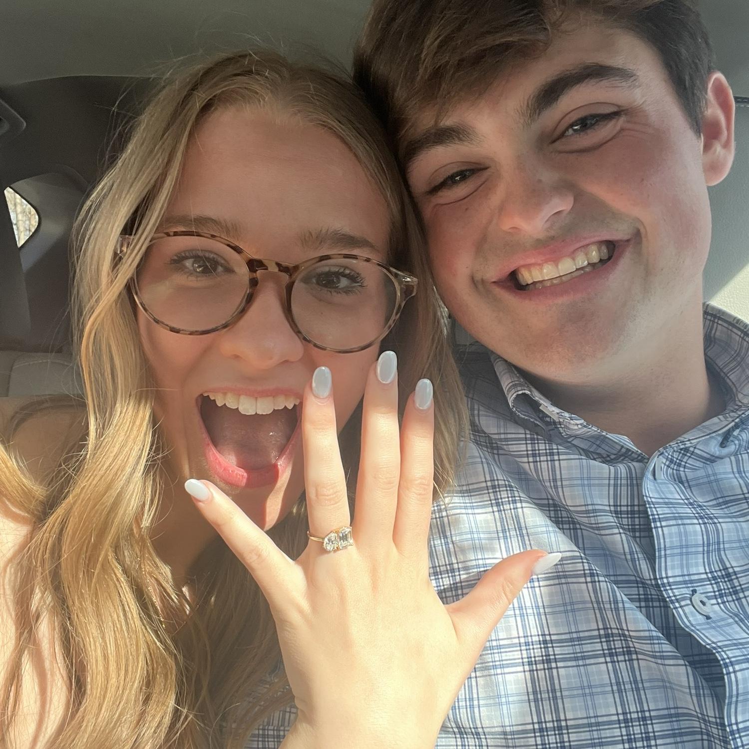 Immediately after Addi said yes!!
