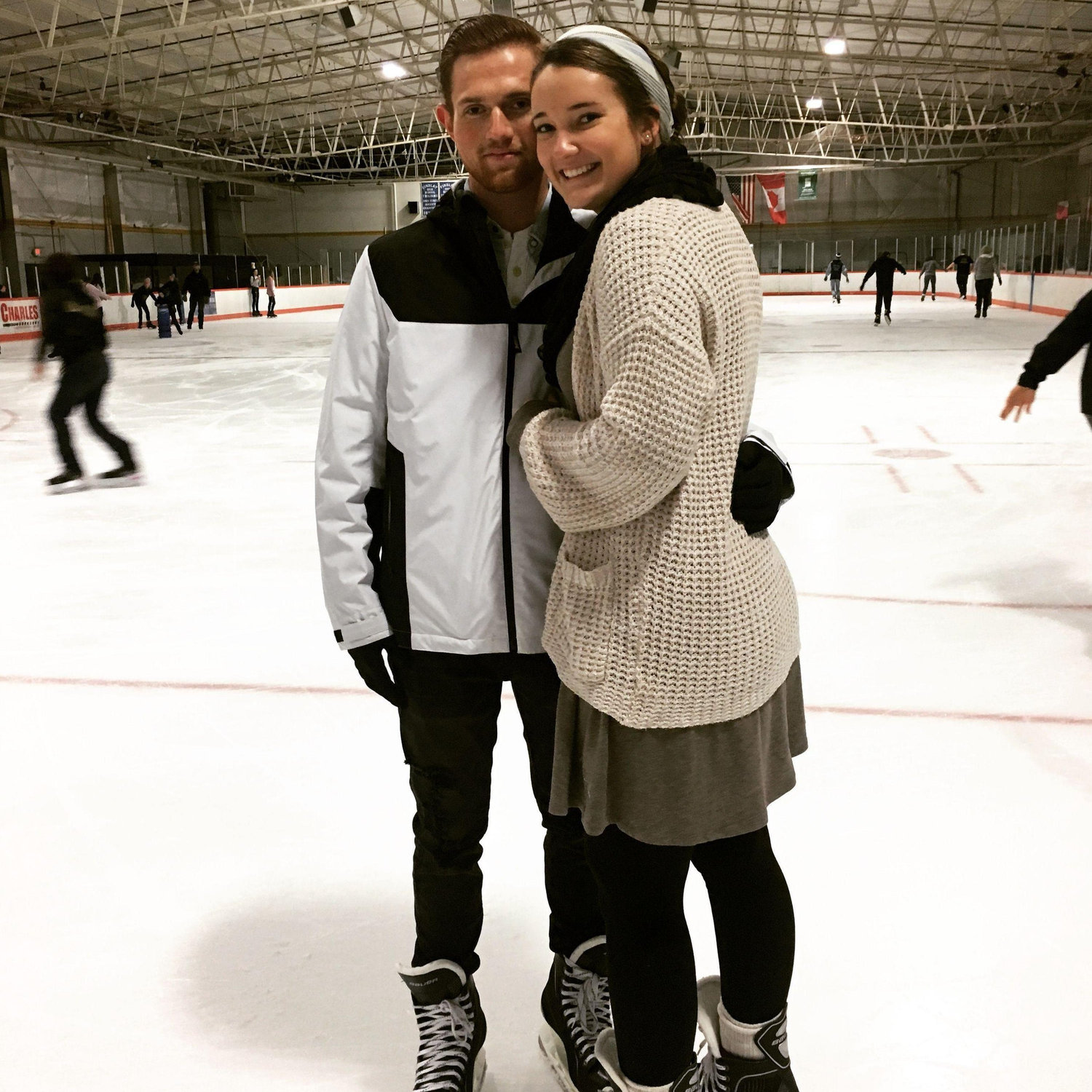 Ice Skating! Joseph had experience with this...lets just say Megan did not