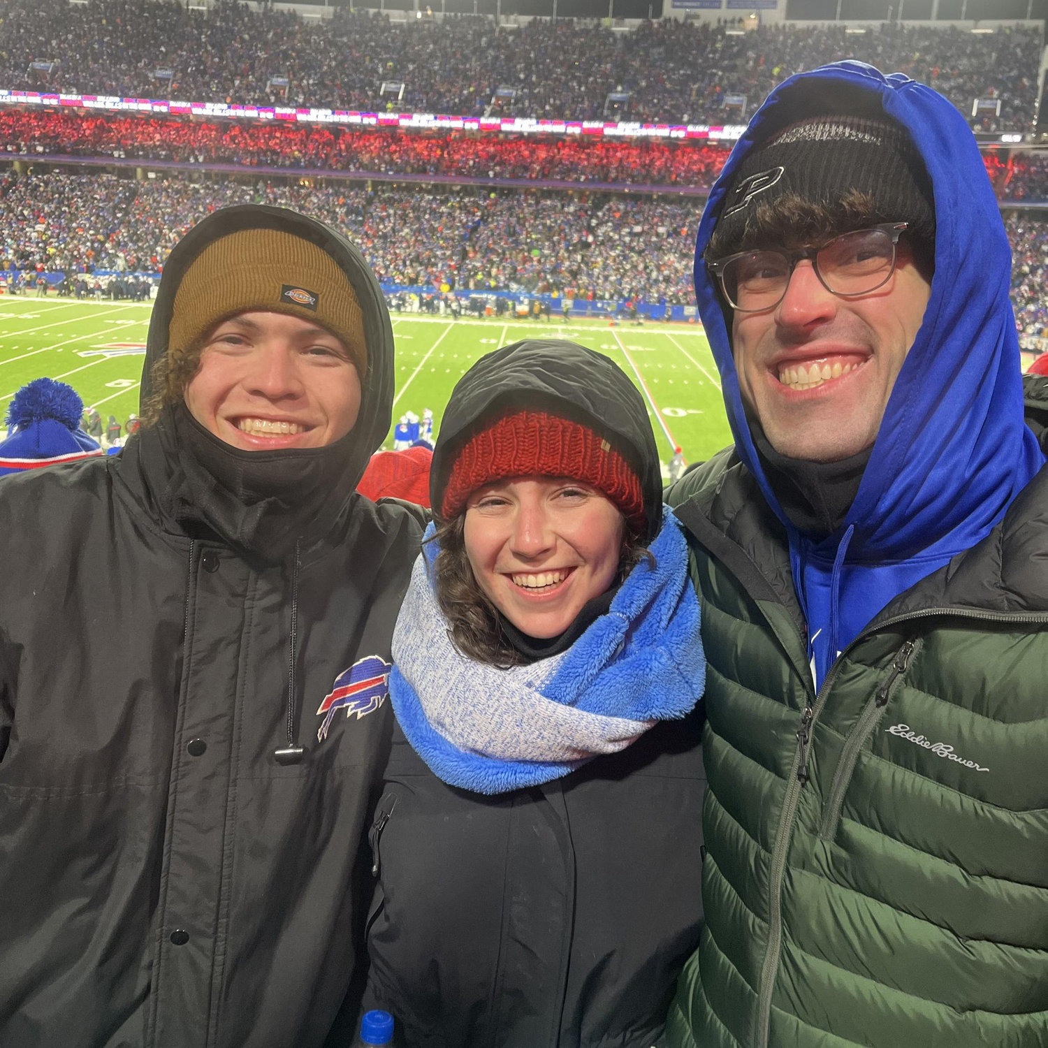 Patrick was officially inducted into the Roth family by attending the Buffalo Bills vs New England Patriots playoff game in sub-zero weather in January 2022