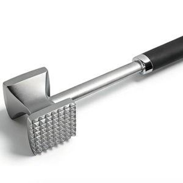 Meat Tenderizer Hammer, Dual-Sided Aluminum Alloy Mallet with Non-Slip Comfort Grip – Heavy Duty Kitchen Pounder for Steak, Beef, Chicken, Fish & More