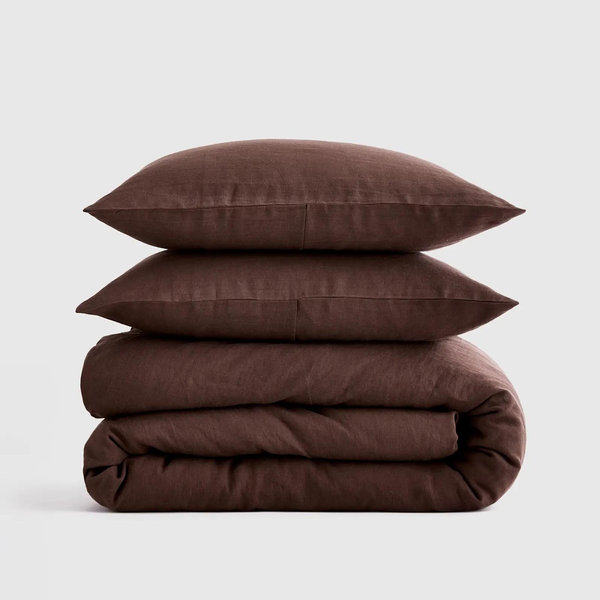 Linen Duvet Cover Set King | Quince in Espresso