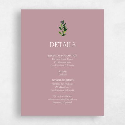 Dusty Rose, Pink Wedding Enclosure - Gingerwood