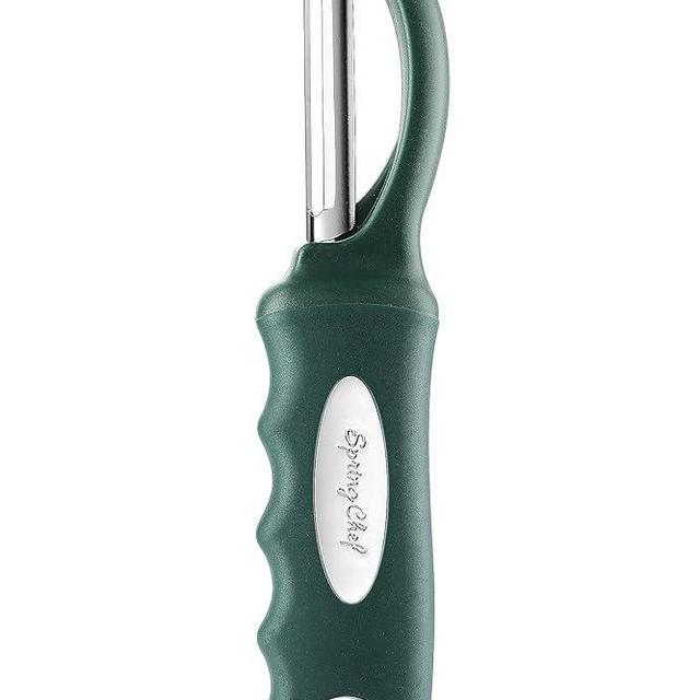 Spring Chef Premium Swivel Vegetable Peeler, Comfortable Handle and Ultra Sharp Stainless Steel Blades - Perfect Kitchen Peeler For Veggie, Fruit, Potato, Carrot, Apple - Pine Green