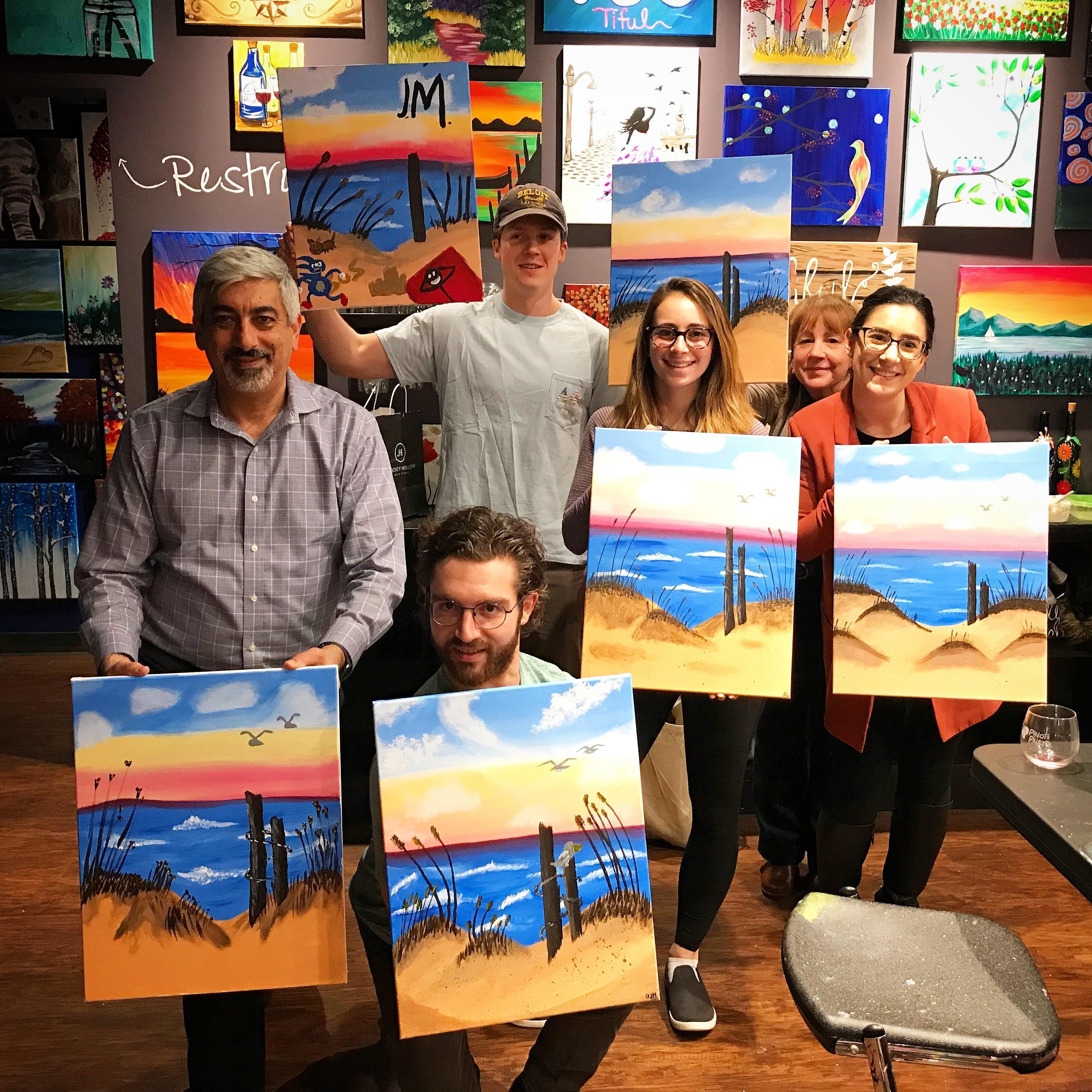 Paint and wine with the family
