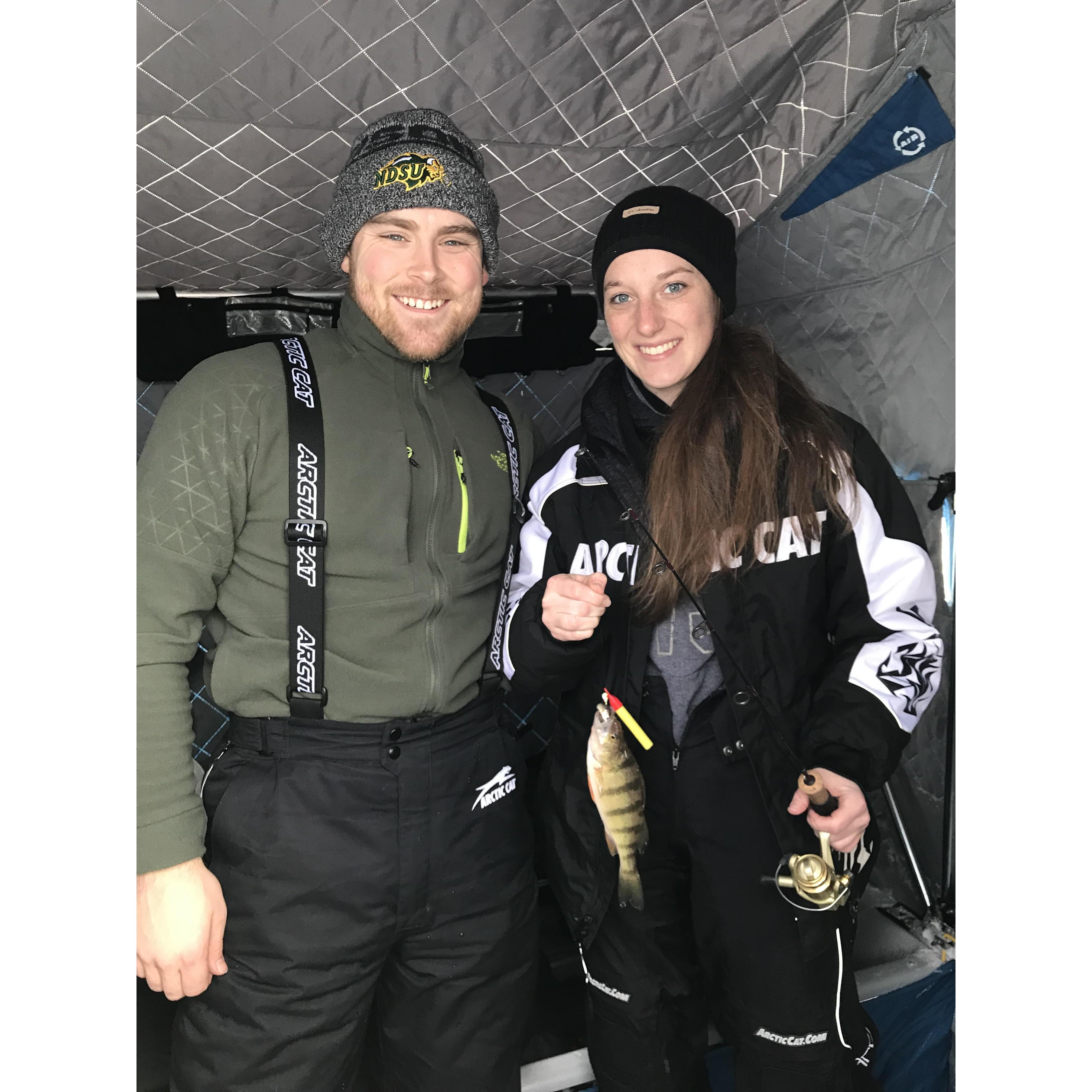First fish through the ice and first time to Warroad!