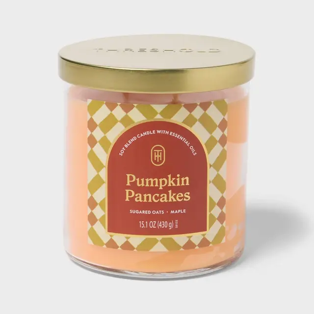 2 Wick 15.1oz Lidded Jar Candle Pumpkin Pancakes - Threshold™