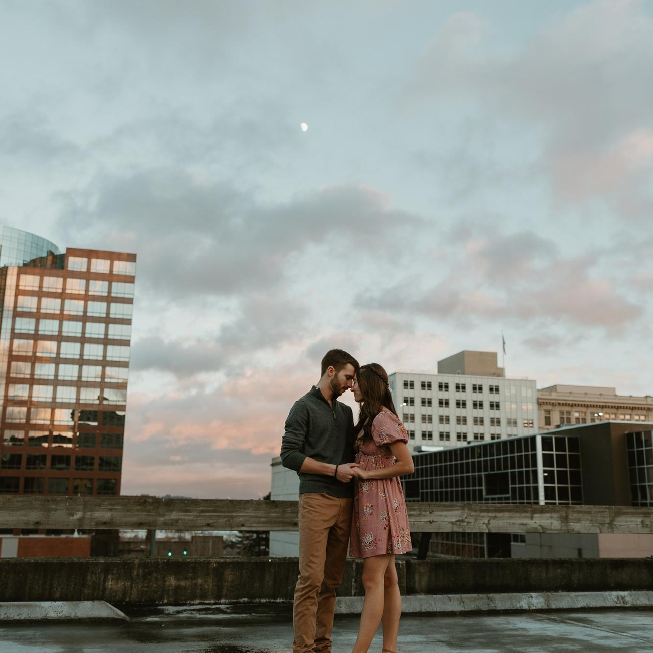 A picture of us during our engagement session in December