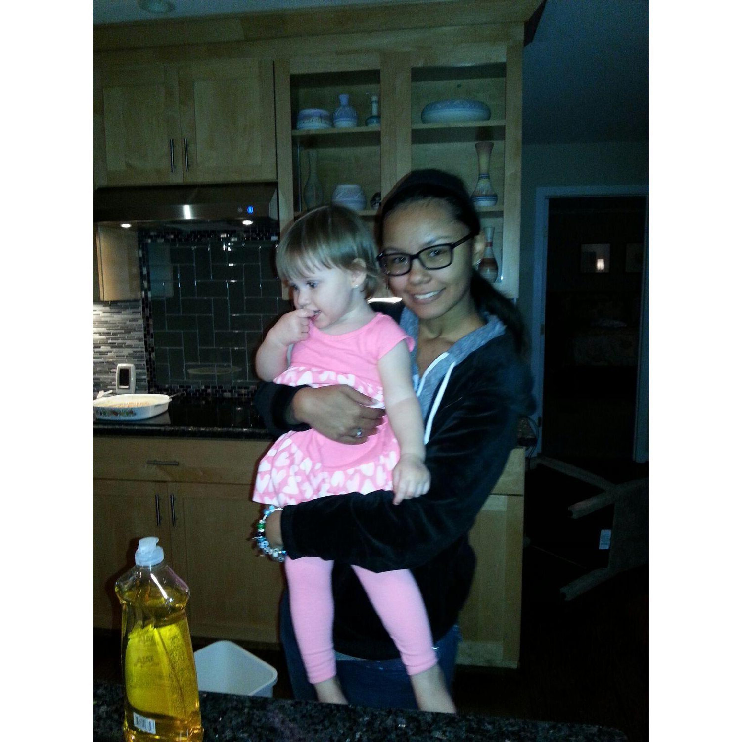 Lindsay with her cousin Ella Grace, a flower girl 2016