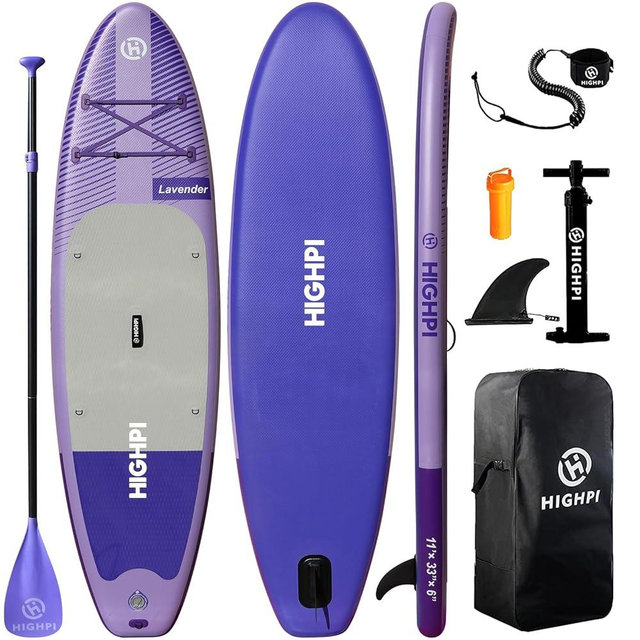 Highpi Inflatable Stand Up Paddle Board for Youth and Adults – Wide Sup with Premium Accessories, Blow Up Paddleboard for Surfing, Fishing, Yoga & More