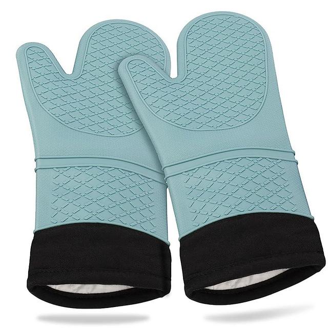 Multi-Purpose Silicone Gloves for Kitchen Cooking: Heat Resistant, Waterproof, and Non-Slip for BBQ, Grill, Microwave, Oven, and Baking