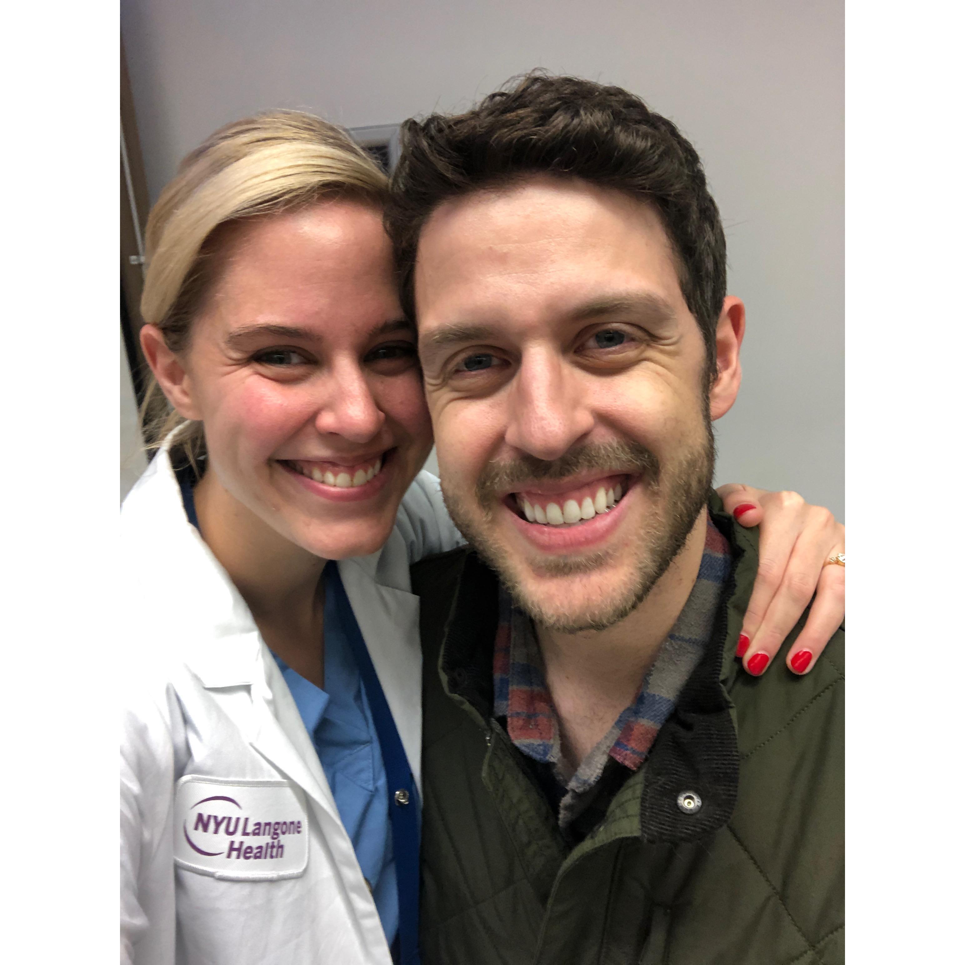 Catching each other inside the halls of Bellevue, November 2019